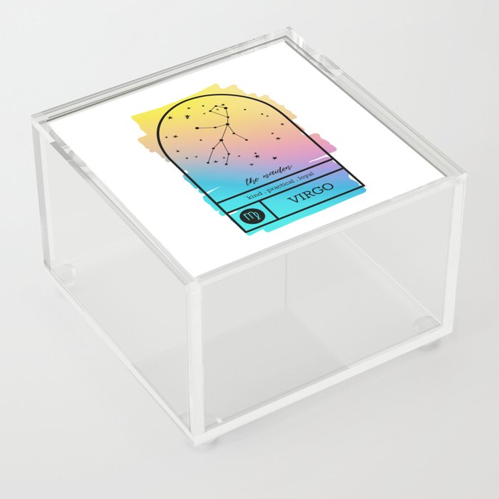 Virgo Zodiac | Bold Gradient Acrylic Box