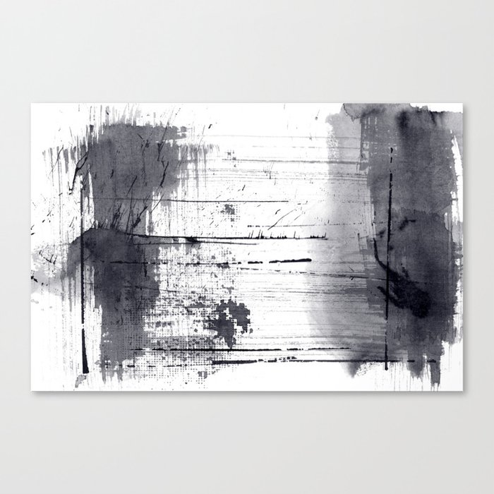 ink explorations (003) - abstract black india ink painting Art Print by  expl.rations