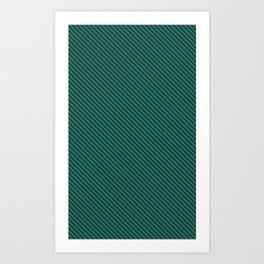 Basil Green Color Line Design Art Print