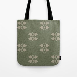Green minimalist retro pattern  Tote Bag