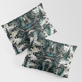Teal Animal Print Pattern Pillow Sham