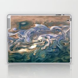 Blue and Calm Seashore Abstract Art Laptop Skin
