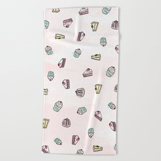Desserts Rain Beach Towel