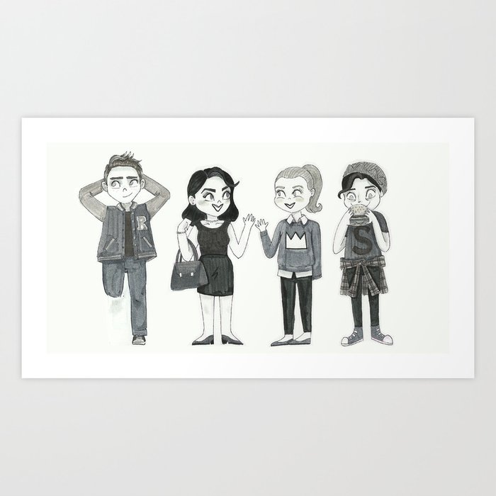 Riverdale Archie Veronica Betty Jughead Art Print By Conshillustration Society6
