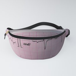 Strip of a human electrocardiogram Fanny Pack