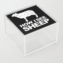 How I See Sheep Wool Acrylic Box