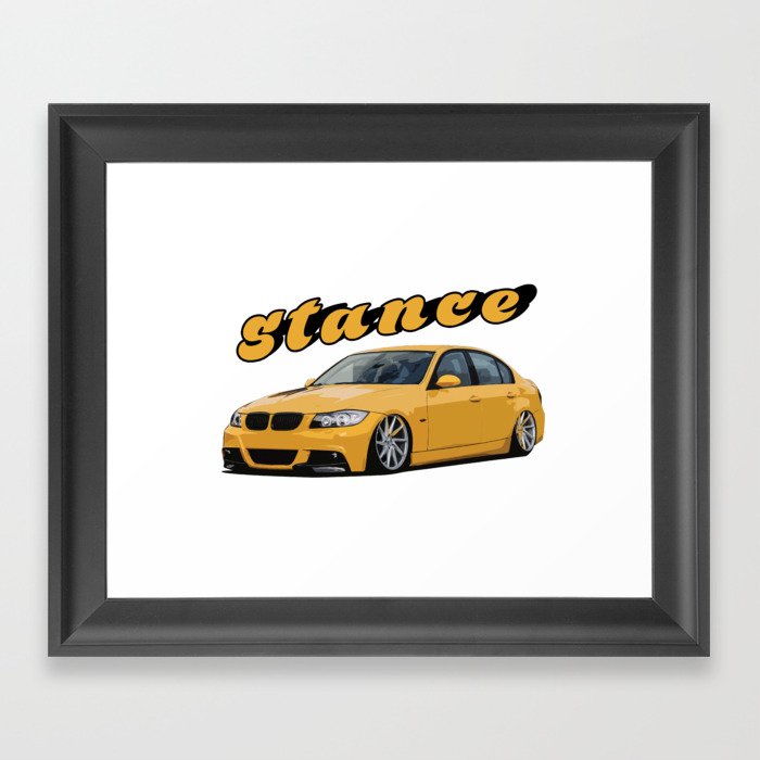 Stance Car Framed Art Print