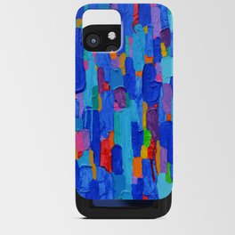Texture, background and Colorful Image of an original Abstract Painting on Canvas. iPhone Card Case