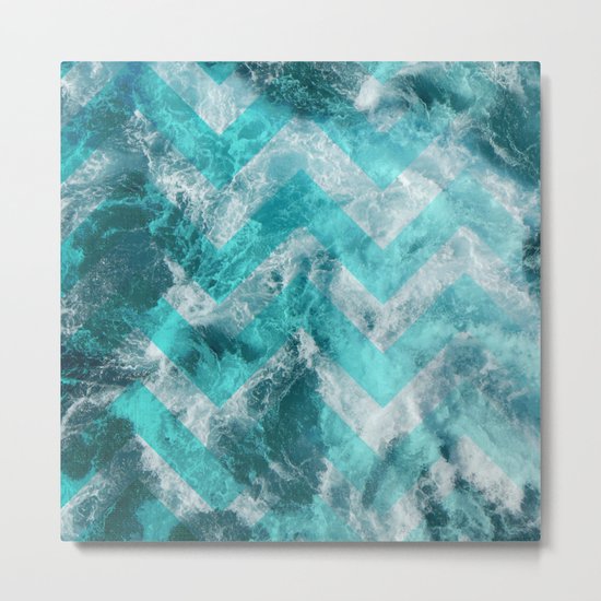 Sea chevron Metal Print