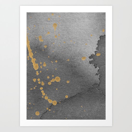 Gray And Gold Art Print By Dream Of Forest Society6