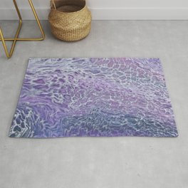 Lilac Acrylic Abstract Fluid Art Area & Throw Rug