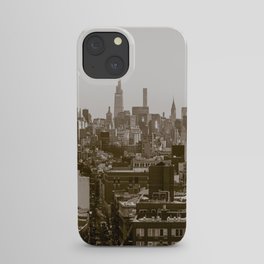 Manhattan Skyline Views | Sepia New York City iPhone Case