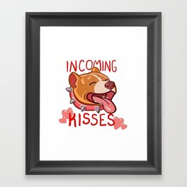 Warning: Kisses! Framed Art Print