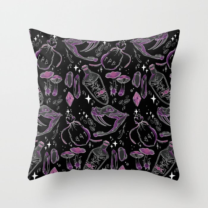 The essential for a young witch Throw Pillow