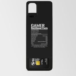 Gamer Nutritional Facts Video Games Cool Gaming Android Card Case