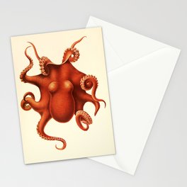 Art by Friedrich Wilhelm Winter from "Cephalopod Atlas" by Carl Chun, 1910 (benefitting Greenpeace) Stationery Card