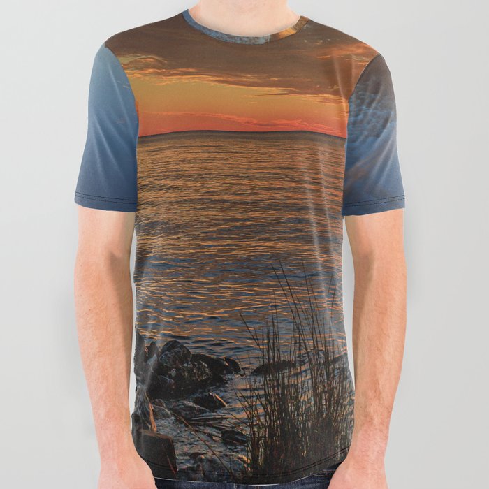 Deepening Colors at Sunset All Over Graphic Tee
