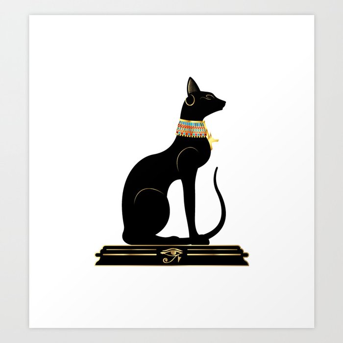 Egyptian Cat Sphynx Art Print