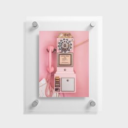 Pink Telephone Floating Acrylic Print