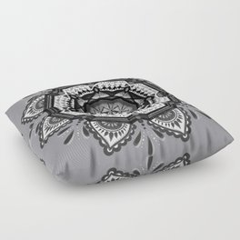 Intricate Shadow Mandala Floor Pillow