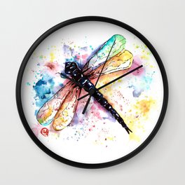 Dragonfly - Colors of summer Wall Clock