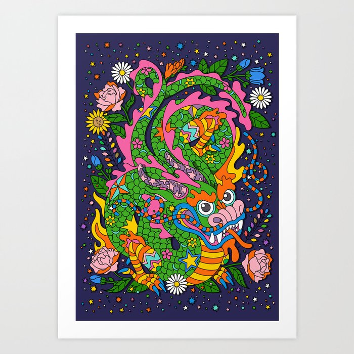 Lunar Chinese New Year Dragon Art Print