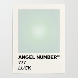 Angel number - 777 - luck Poster