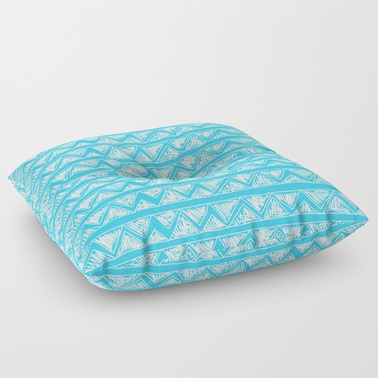 Simple Geometric Zig Zag Pattern- White on Teal -Mix & Match with Simplicity of life Floor ...