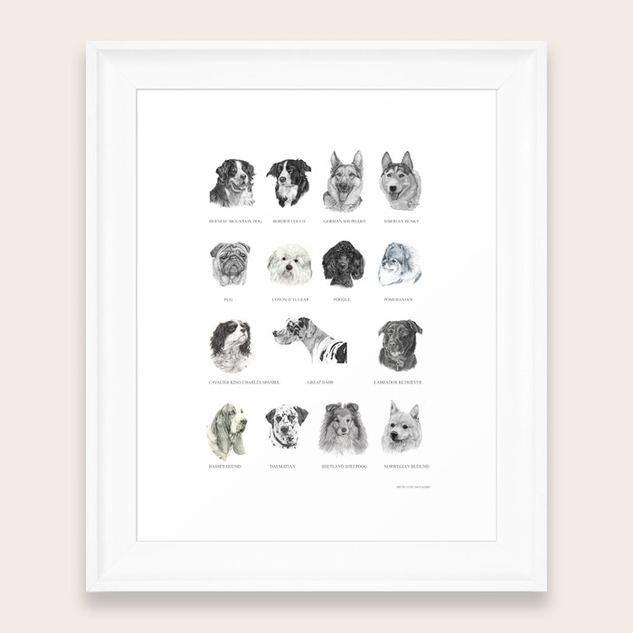Dog Poster Framed Art Print By Doggyshop Society6