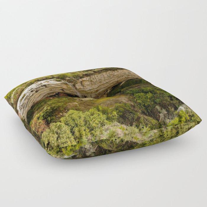 The Mythical Waterfall - Prastio Avdimou Floor Pillow
