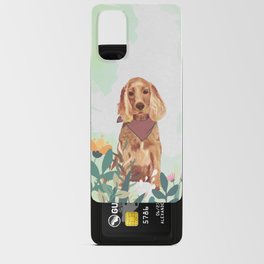 Cocker Spaniel in a field of flowers Android Card Case