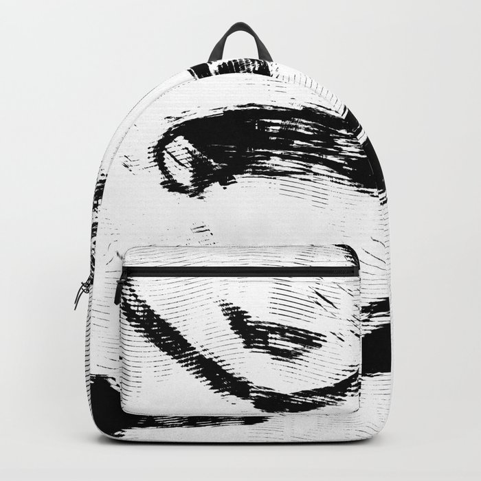 Abstract black and white Backpack