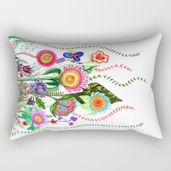 FLOWERS IN MEXICO Rectangular Pillow