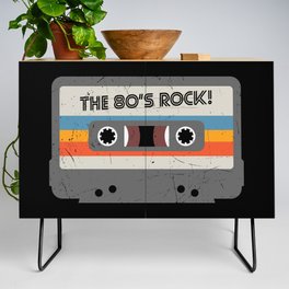 The 80’s Rock Cassette Tape Retro Credenza