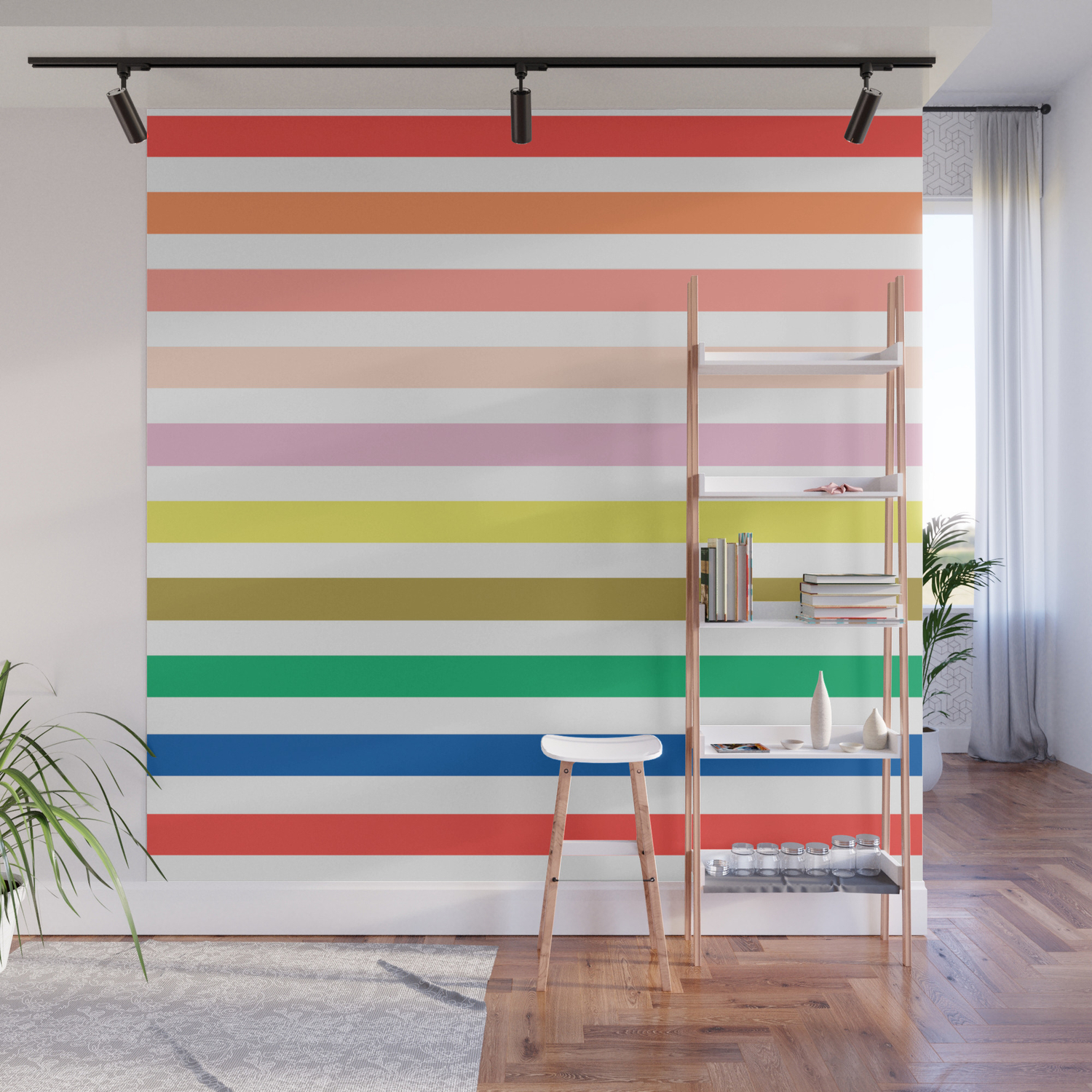 Rainbow Stripes Colorful Decor For Kids Room Nursery Boy Or Girl