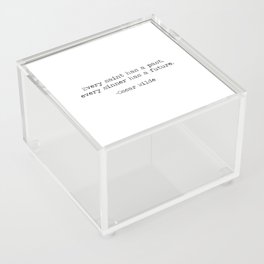 Every Saint Has A Past, Every Sinner A Future - famous quote by Oscar Wilde Acrylic Box