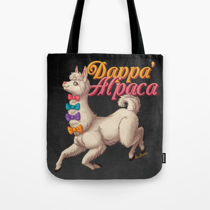 Dappa Alpaca Tote Bag by Alex Boake Illustration Society6