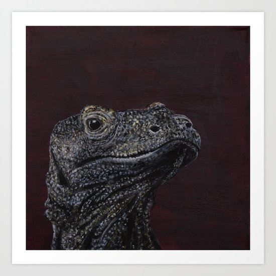 Komodo Dragon Art Print by thiskoala | Society6