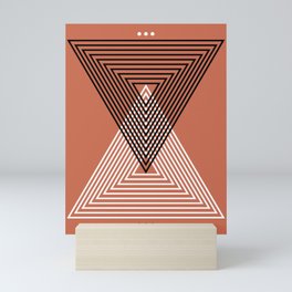 Geometric Mid-Century Triangles Mini Art Print