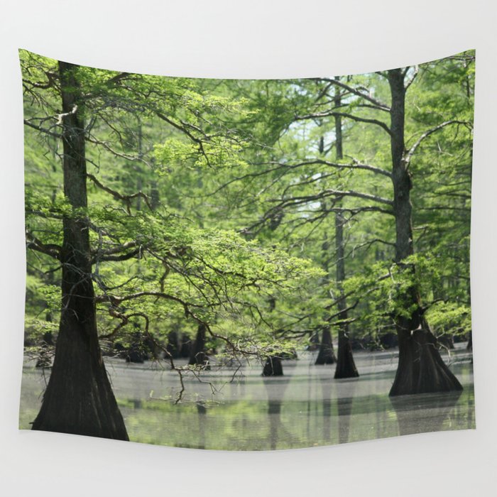 Cypress Trees in the Louisiana Swamp Wall Tapestry