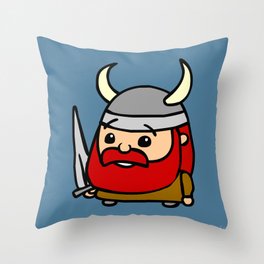 Chibi Viking Throw Pillow