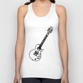 Guitar Line Drawing Unisex Tank Top