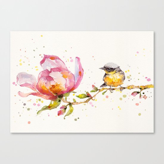 Magnolia & Buddy Canvas Print