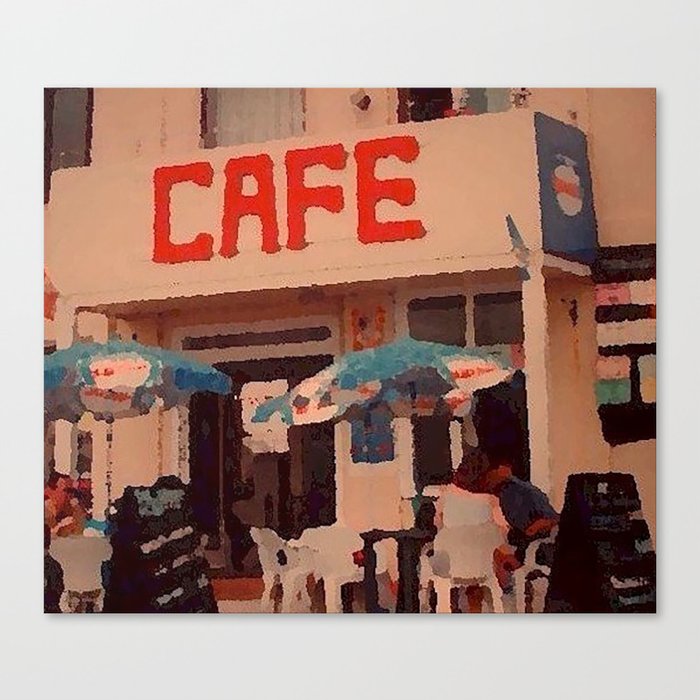 Seaside Cafe Canvas Print