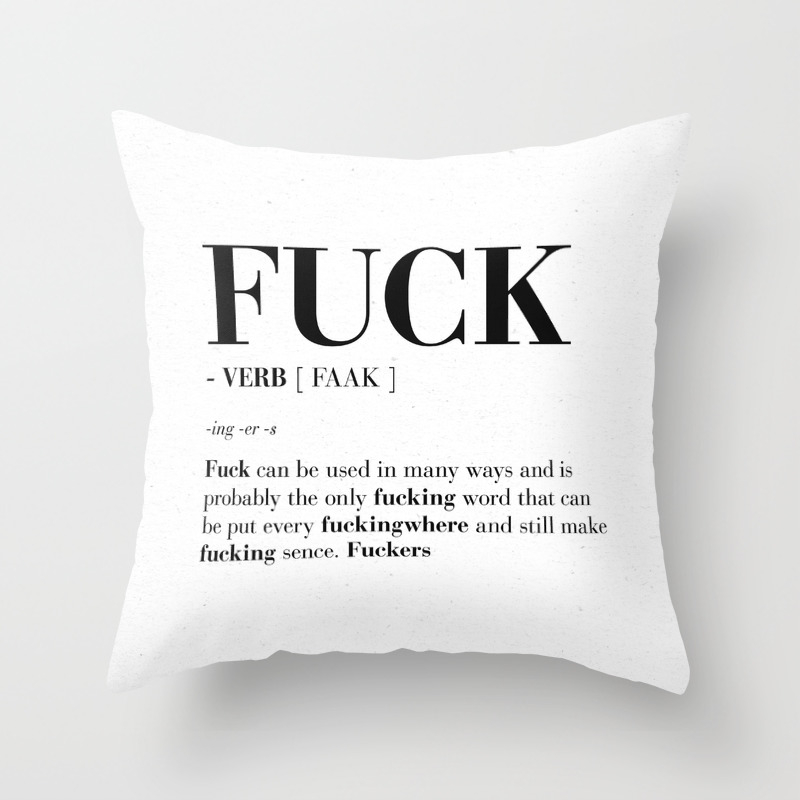 Fuck Throw Pillow By Textboy Society6