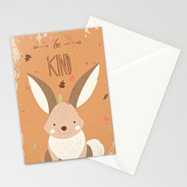Be Kind  Bunnies Easter Day Stationery Card