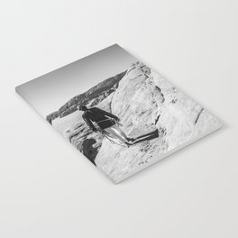 Adventure at the Wadi Rum desert | black and white nature photography | Europe photo / art print Notebook