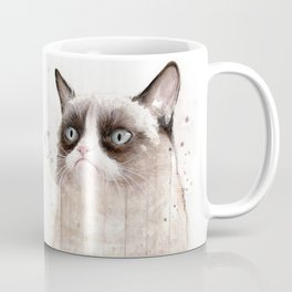 Grumpy Watercolor Cats Coffee Mug