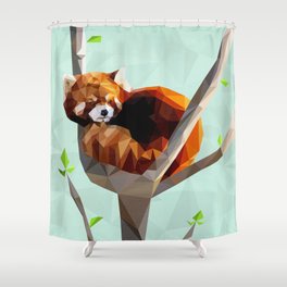 Red Panda Shower Curtain