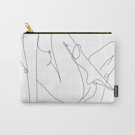 Eva Minimal Feminine Nude Line Drawing Carry-All Pouch